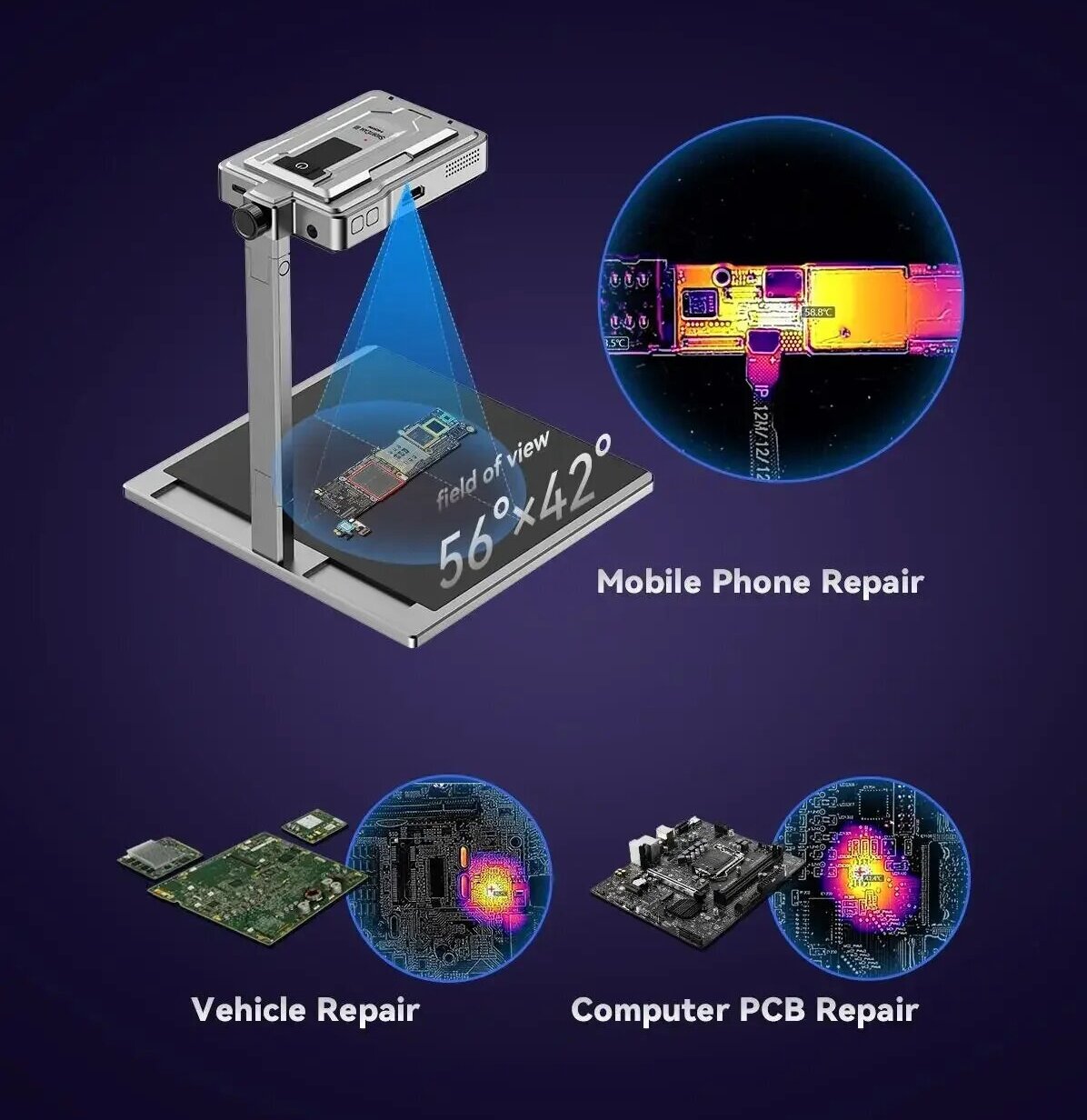 Pcb Short Circuit Thermal Diagnostics - LANGCHI ShortCam III 4K Apparecchiatura per
