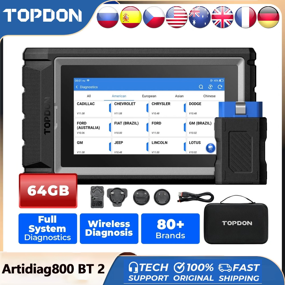 Topdon Tc001 Thermal Camera - TOPDON ArtiDiag800 BT 2 Strumento Diagnostico
