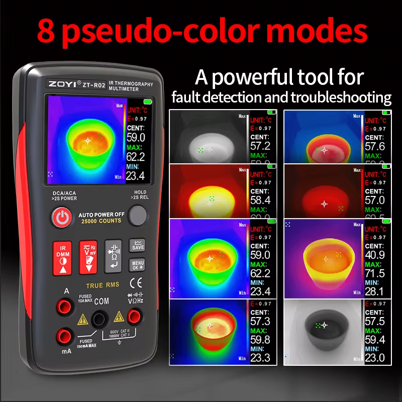 Nf 521 Thermal Imaging Camera - Multimetro termico integrato ZOYI R02: risoluzione