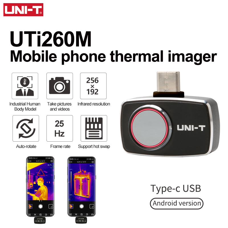 Thermal Imaging Camera 256X192 - Termocamera UNI-T per Smartphone UTI260M UTI256M